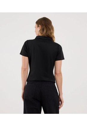 Polo Para Mujer Manga Corta Color Negro Marca Ostu #40110182