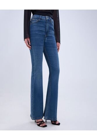 Jean Para Mujer Flare Color Azul Medio Marca Ostu #40160472 Ostu