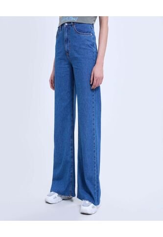 Jean Para Mujer Wide-Leg Color Azul Medio Marca Ostu #40160475 Ostu