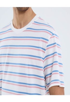 Camiseta Para Hombre Manga Corta Cuello Redondo Color Crema Marca Ostu #60091665