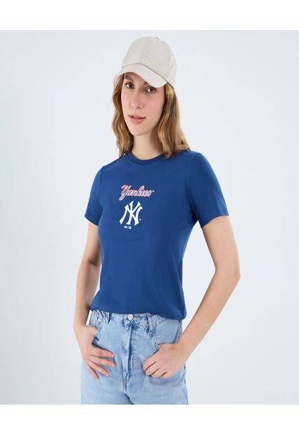 Camiseta Para Mujer Manga Corta Cuello Redondo Color Azul Marca Ostu #40092566