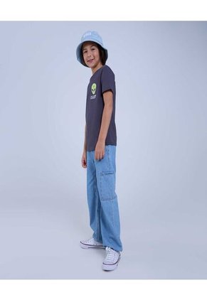 Camiseta Para Niño Manga Corta Color Negro Marca Ostu #80090226