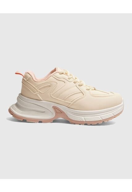 Tenis Para Mujer Chunky Color Beige Marca Ostu #40720171