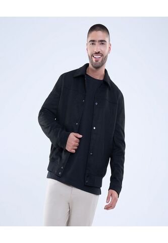 Chaqueta Para Hombre Bomber Color Negro Marca Ostu #60080160 Ostu
