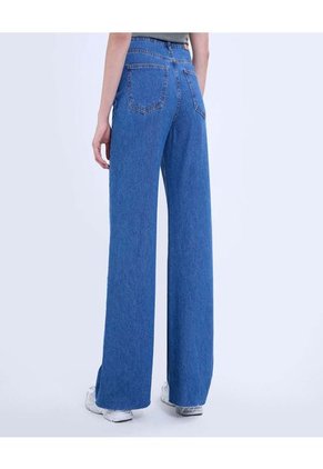 Jean Para Mujer Wide-Leg Color Azul Medio Marca Ostu #40160475