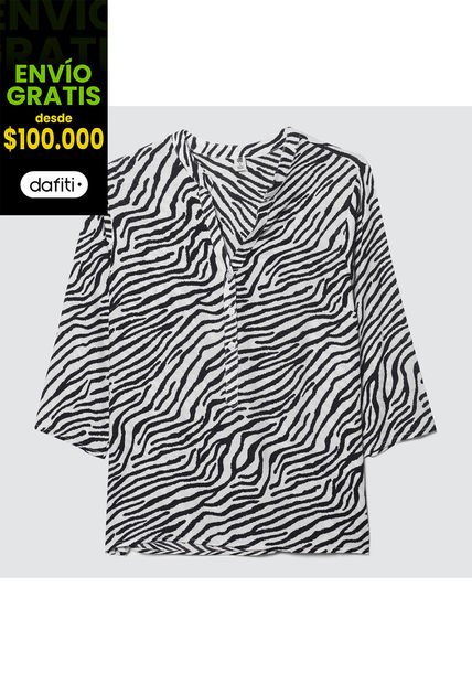Blusa Para Mujer Manga 3/4 Color Blanco Marca Ostu #40120932