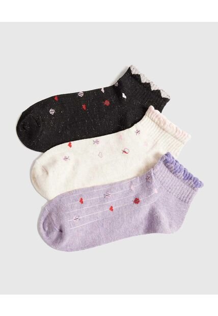 Medias Para Mujer Tobillera Color Negro Marca Ostu #40980232