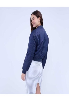 Chaqueta Para Mujer Bomber Color Azul  Marca Ostu #40080217