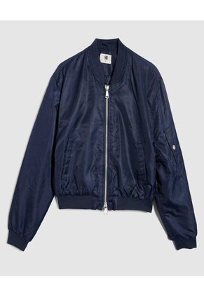 Chaqueta Para Mujer Bomber Color Azul  Marca Ostu #40080217