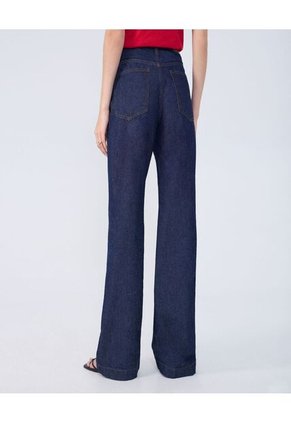 Jean Para Mujer Wide-Leg Color Azul  Marca Ostu #40160493