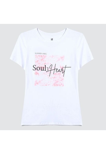 Camiseta Para Mujer Manga Corta Color Blanco Marca Ostu #40092002