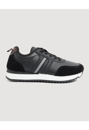 Tenis Casual Urban Para Hombre Negro Ostu
