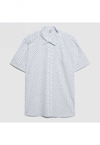 Camisa Para Hombre Manga Corta Con Bolsillo Color Crudo Marca Ostu #60010627