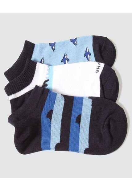 Medias Infantil Niño Invisible Algodon Color Negro Marca Ostu #80980078