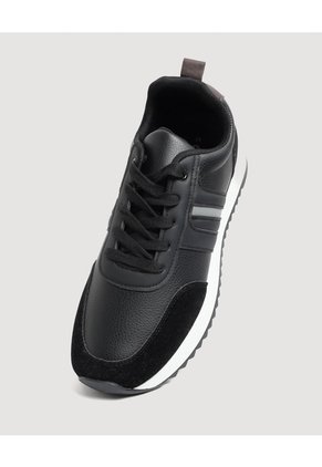 Tenis Casual Urban Para Hombre Negro Ostu