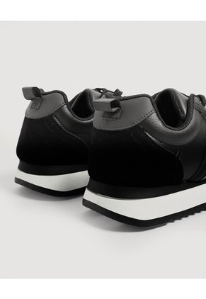 Tenis Casual Urban Para Hombre Negro Ostu