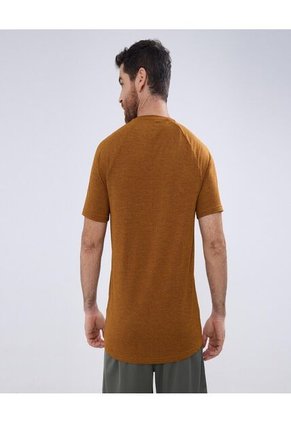 Camiseta Para Hombre Manga Corta Color Mostaza Marca Ostu #60091366