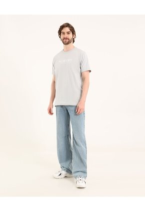 Camiseta Para Hombre Manga Corta Cuello Redondo Color Gris Marca Ostu #60091843