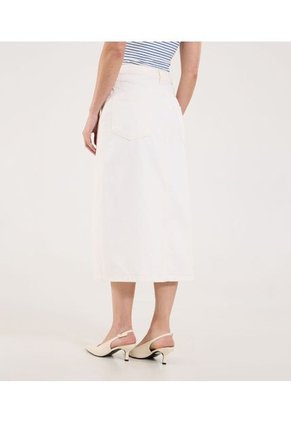 Falda Para Mujer Medio Color Crudo Marca Ostu #40140182