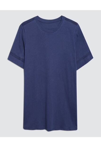 Camiseta Para Mujer Manga Corta Color Azul  Marca Ostu #40091781