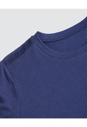 Camiseta Para Mujer Manga Corta Color Azul  Marca Ostu #40091781