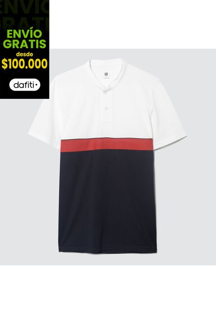 Polo Para Hombre Cuello Mao Sin Bolsillo Color Blanco Marca Ostu #60110594