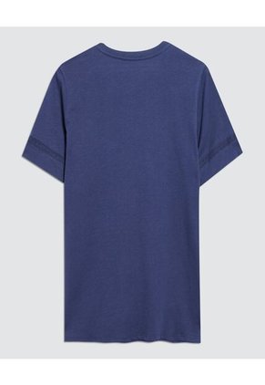 Camiseta Para Mujer Manga Corta Color Azul  Marca Ostu #40091781