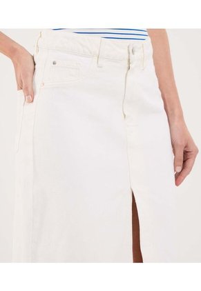 Falda Para Mujer Medio Color Crudo Marca Ostu #40140182