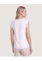 Blusa Manga Corta Con Boleros  Para Mujer Gris Ostu de Ostu