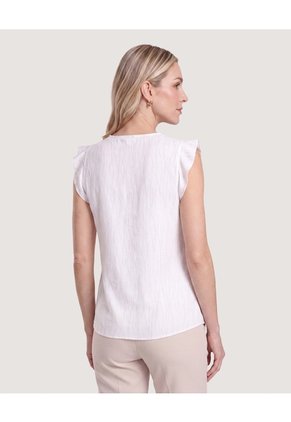 Blusa Manga Corta Con Boleros Para Mujer Gris Ostu