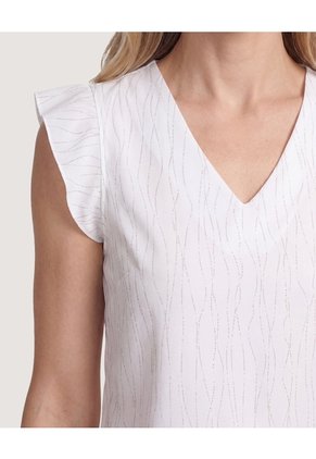 Blusa Manga Corta Con Boleros Para Mujer Gris Ostu