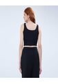 Crop Top Para Mujer Manga Sisa Color Negro Marca Ostu #40091329 de Ostu