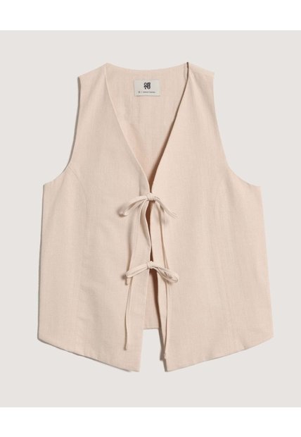 Chaleco  Para Mujer Plano Color Beige Marca Ostu #40250029