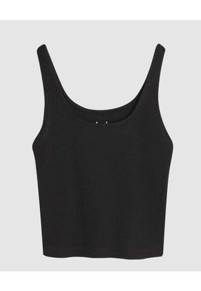 Crop Top Para Mujer Manga Sisa Color Negro Marca Ostu #40091329