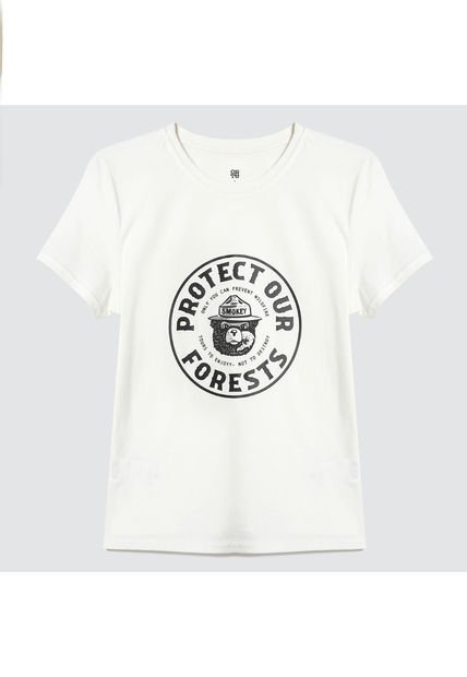 Camiseta Para Mujer Manga Corta Color Blanco Marca Ostu #40091936