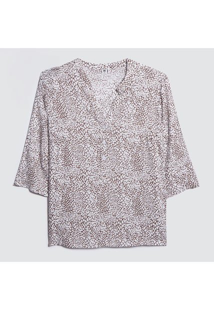 Blusa Para Mujer Manga 3/4 Color Beige Marca Ostu #40120930