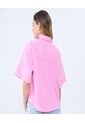 Camisa Para Mujer Manga Corta Color Rosado  Marca Ostu #40010286 de Ostu