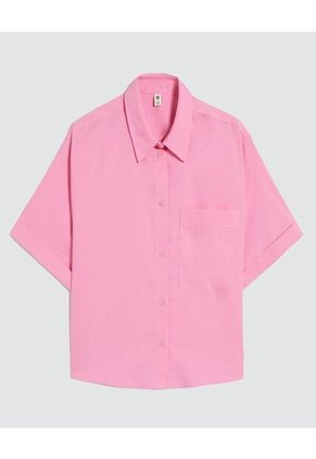 Camisa Para Mujer Manga Corta Color Rosado  Marca Ostu #40010286