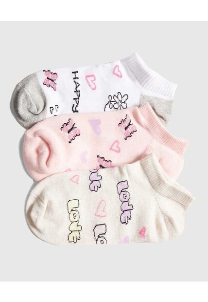 Medias Infantil Niña Invisible Color Negro Marca Ostu #90980122