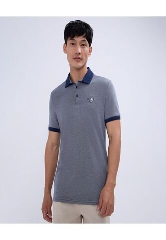 Polo Para Hombre Cuello Tejido Sin Bolsillo Color Azul  Marca Ostu #60110707 Ostu