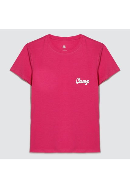 Camiseta Para Mujer Manga Corta Color Rosa Marca Ostu #40091940