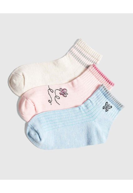 Medias Infantil Niña Tobillera Color Negro Marca Ostu #90980129