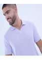 Polo Para Hombre Cuello Tejido Sin Bolsillo Color Lila  Marca Ostu #60110697 de Ostu