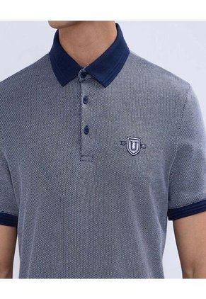 Polo Para Hombre Cuello Tejido Sin Bolsillo Color Azul  Marca Ostu #60110707