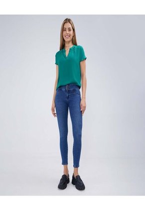 Blusa Para Mujer Manga Corta Color Verde Marca Ostu #40121079