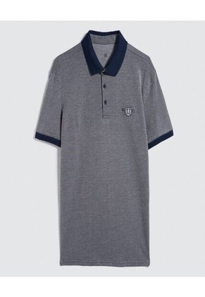 Polo Para Hombre Cuello Tejido Sin Bolsillo Color Azul  Marca Ostu #60110707