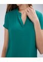 Blusa Para Mujer Manga Corta Color Verde  Marca Ostu #40121079 de Ostu