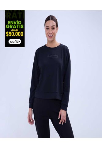 Buzo Para Mujer Cuello Redondo Color Negro Marca Ostu #40060411 Ostu