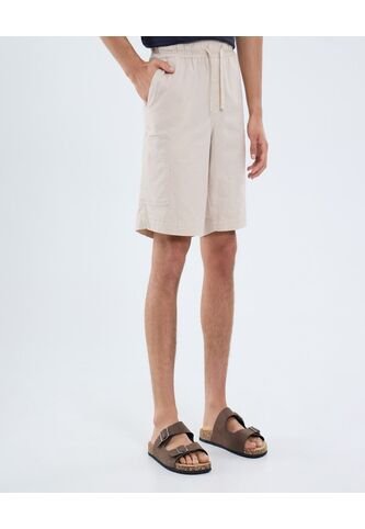 Bermuda Para Hombre Regular Corto Color Beige Marca Ostu #60100427 Ostu