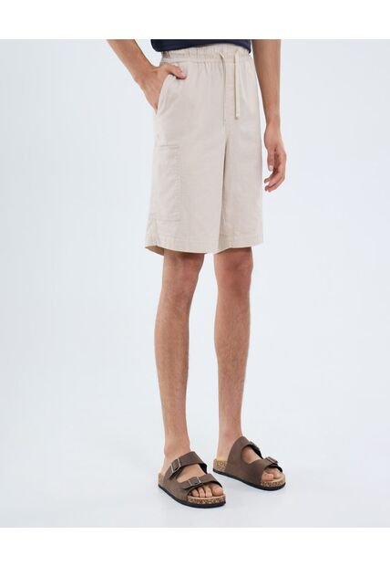 Bermuda Para Hombre Regular Corto Color Beige Marca Ostu #60100427